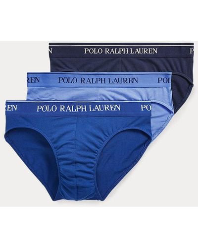 Polo Ralph Lauren Tre paia di slip a vita bassa - Blu