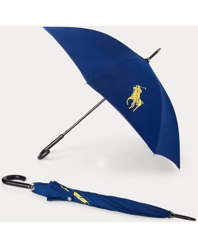 Ralph Lauren Grote Pony-Paraplu - Blauw