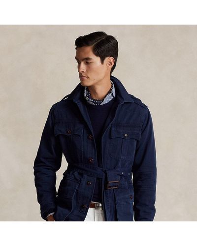 Polo Ralph Lauren Twill Belted Utility Jacket - Blue