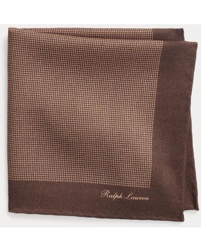 Ralph Lauren Purple Label Birdseye Cashmere-silk Pocket Square - Brown