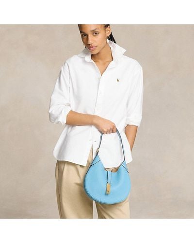 Polo Ralph Lauren Polo Id Pebbled Small Shoulder Bag - White