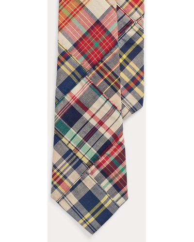 Polo Ralph Lauren Patchwork Plaid Tie - Red