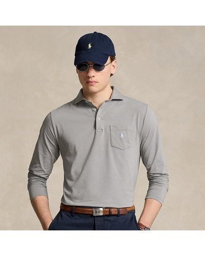 Polo Ralph Lauren Poloshirt aus Stretch-Florgarn - Grau