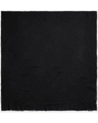Polo Ralph Lauren Fringe-trim Wool Scarf - Black