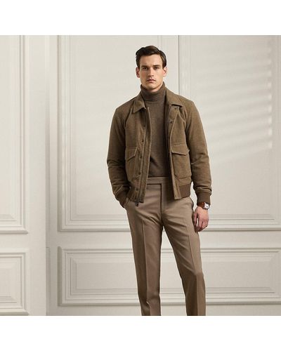 Ralph Lauren Purple Label Ralph Lauren Gregory Hand-tailored Wool Suit Trouser - Brown