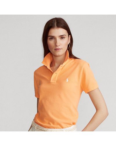 Ralph Lauren Classic Fit Mesh Polo Shirt - Orange