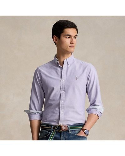 Polo Ralph Lauren Camisa Oxford Custom Fit - Morado