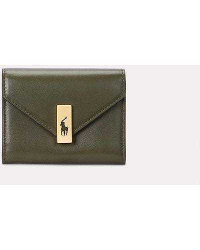 Polo Ralph Lauren Polo Id Leather Fold-over Card Case - Green