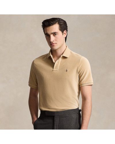 Polo Ralph Lauren Classic Fit Knit Corduroy Polo Shirt - Natural