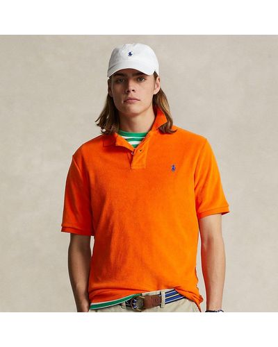 Ralph Lauren Classic Fit Terry Polo Shirt - Orange