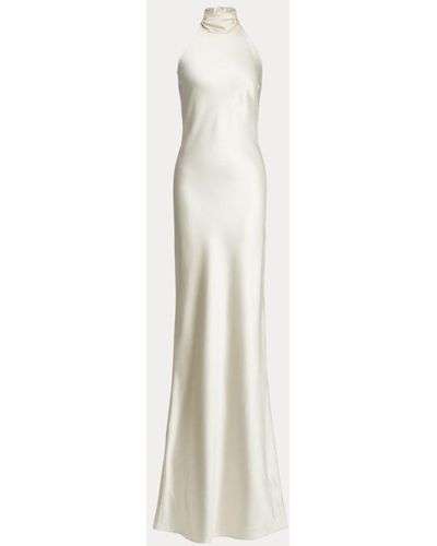 Ralph Lauren Collection Abendkleid Chilton aus Stretchsatin - Weiß