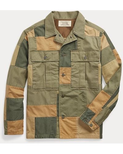 RRL Limited Edition Patchwork Overhemd - Groen