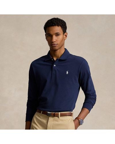 Ralph Lauren Tailored Fit Performance Polo Shirt - Blue