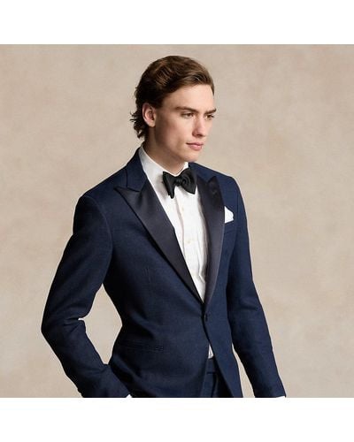 Ralph Lauren Polo Tailored Linen Tuxedo Jacket - Blue