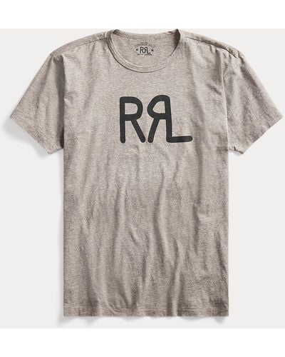 RRL Ralph Lauren - Camiseta de punto con logotipo - Gris
