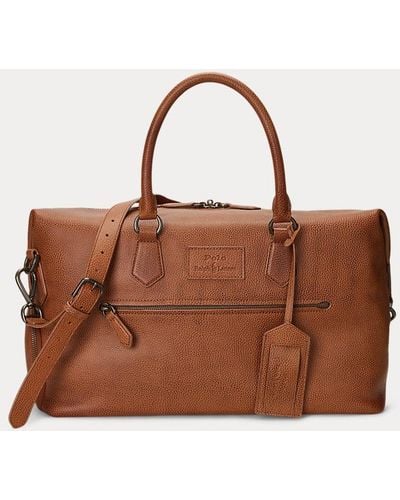 Polo Ralph Lauren Pebbled Leather Duffel - Brown