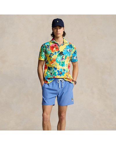 Ralph Lauren Badeshorts Traveler mit Polo Bear - Blau