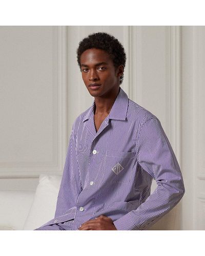 Ralph Lauren Purple Label Pigiama in popeline con monogramma - Viola