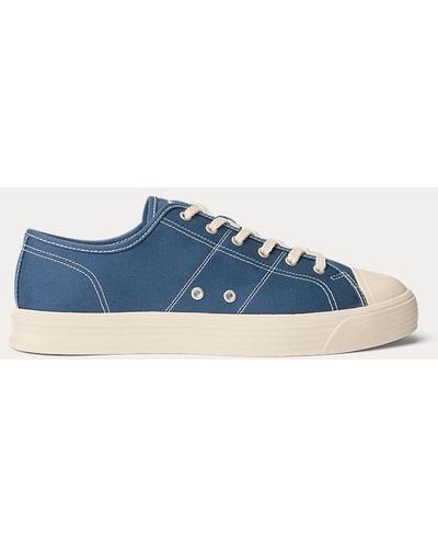 Polo Ralph Lauren Niedriger Sneaker Armin aus Segeltuch - Blau