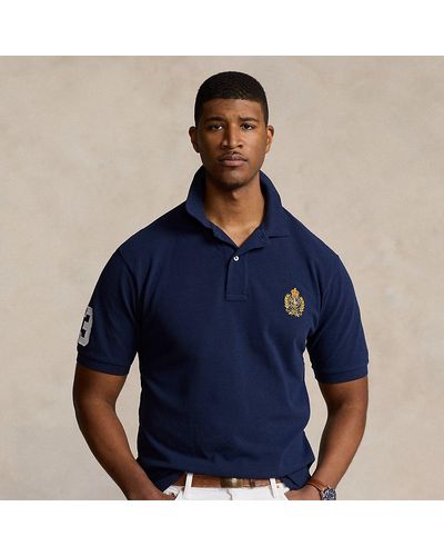 Ralph Lauren Große Größen - Piqué-Poloshirt mit Dreifach-Pony - Blau