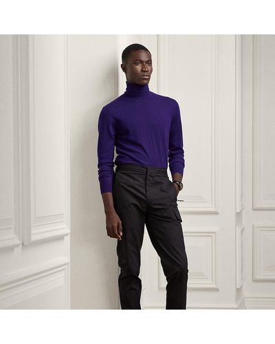 Trousers Ralph Lauren Purple Label White size 48 IT in Cotton