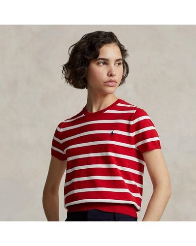 Polo Ralph Lauren Striped Short-sleeve Jumper - Red