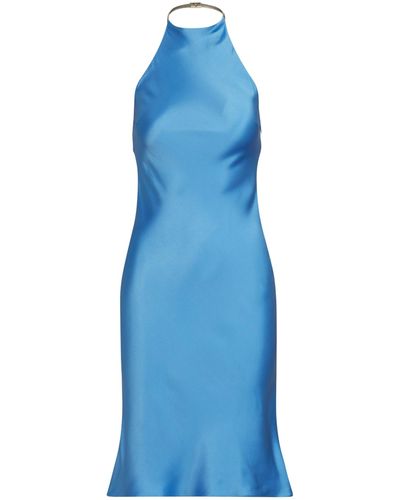 Ralph Lauren Asher Silk Halter Cocktail Dress - Blue