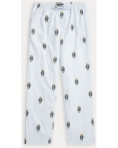 Polo Ralph Lauren Pantaloni da pigiama Polo Bear a righe - Blu