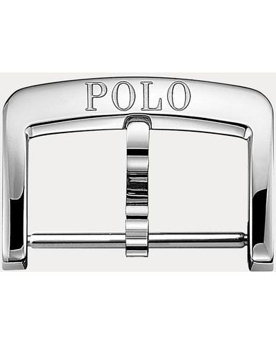 Polo Ralph Lauren 18 Mm Stalen Gesp Voor Horlogeband - Grijs