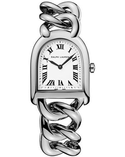 Ralph Lauren Reloj Petite de acero con eslabones - Metálico