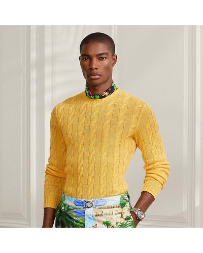 Ralph Lauren Purple Label Ralph Lauren Cable-knit Cashmere Sweater - Yellow