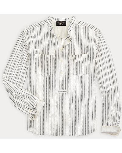 RRL Jacquard-knit Popover Shirt - White