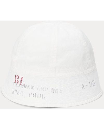 Polo Ralph Lauren Sombrero de pescador de sarga - Blanco