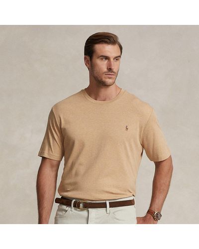Ralph Lauren Tallas Grandes - Camiseta de algodón de cuello redondo - Neutro