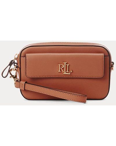 Lauren by Ralph Lauren Leather Small Marcy Convertible Pouch - Brown