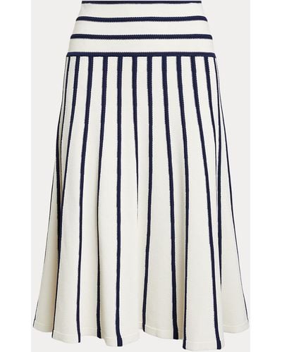 Ralph Lauren Petite - Striped Knit Midi Skirt - Multicolour