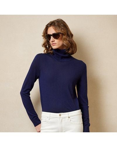 Ralph Lauren Collection Cashmere Roll Neck Sweater - Blue