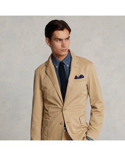 Ralph Lauren Polo Unconstructed Tailored Chino Jacket - Natural