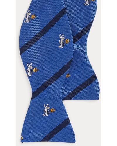 Polo Ralph Lauren Nœud papillon club en soie rayée - Bleu