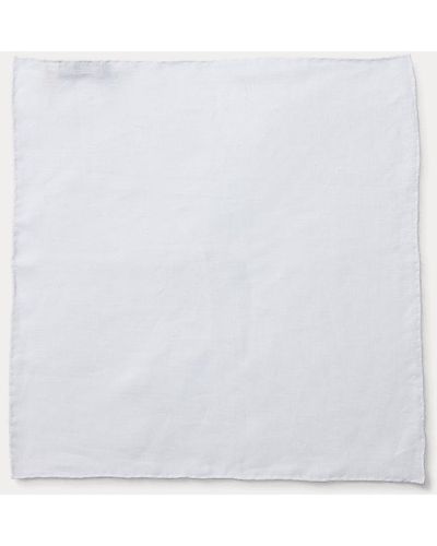 RRL Pañuelo cuadrado de bolsillo en lino - Blanco