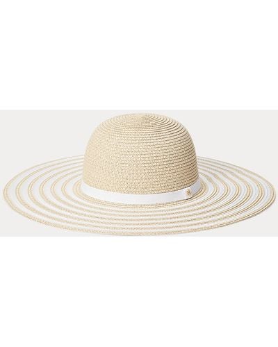 Ralph Lauren Striped Packable Sun Hat - Natural