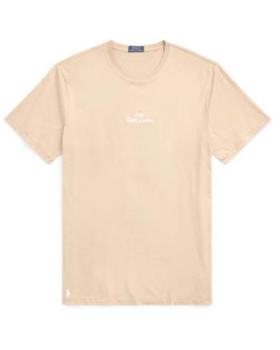 Ralph Lauren Große Größen - Jersey-T-Shirt mit gesticktem Logo - Natur