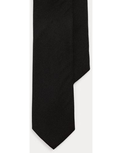 Ralph Lauren Collection Cravate en crêpe de Chine - Noir