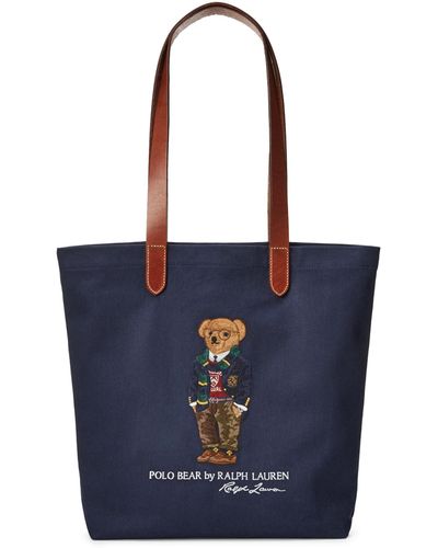 Polo Ralph Lauren Polo Bear Twill Shopper Tote - Blue