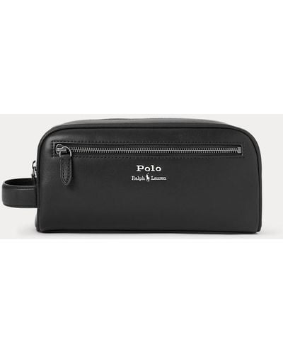 Polo Ralph Lauren Leather Travel Case - Black