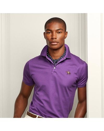 Ralph Lauren Purple Label Custom-Slim-Fit Piqué-Poloshirt - Lila