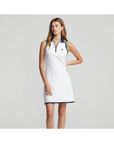 Ralph Lauren Vestido Wimbledon de piqué - Blanco