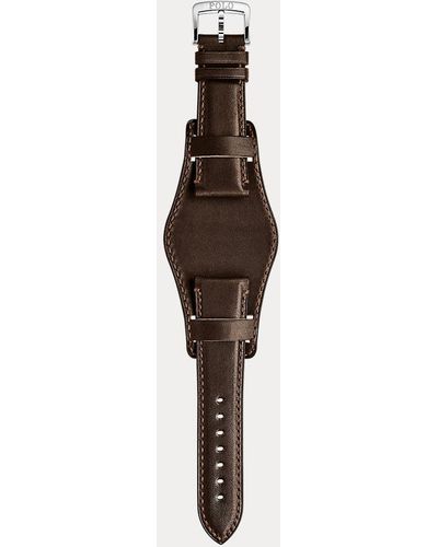 Polo Ralph Lauren Calfskin Watch Strap - Brown