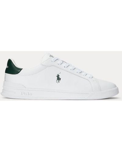 Polo Ralph Lauren Heritage Court Ii Leather Trainer - White
