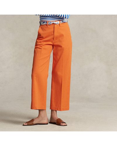 Polo Ralph Lauren Chinobroek Met Wijde Pijpen - Oranje